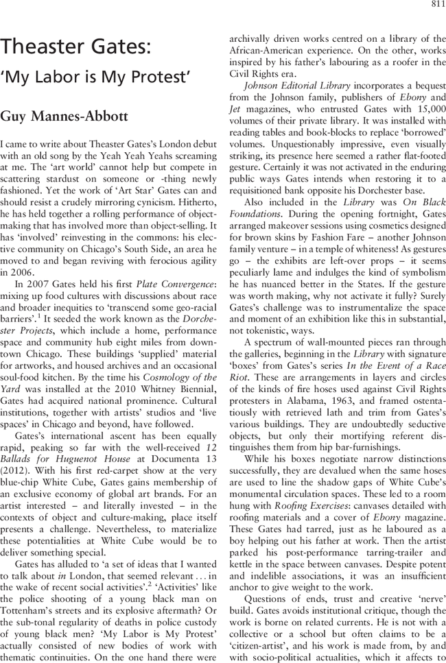 page-one-of-theaster-gates-my-labor-is-my-protest-guy-mannes-abbott-pages-811-814-published-online-05-dec-2013